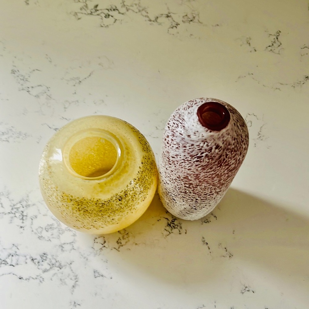 Anthropologie set of two glass decorative vases - Picture 8 of 15